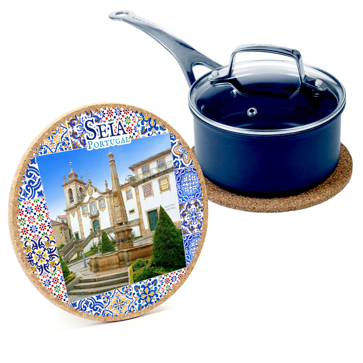 Round cork bases 195mmx10mm