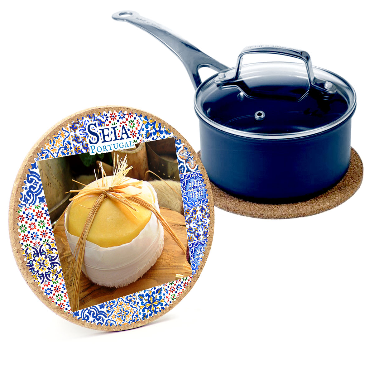 Round cork bases 195mmx10mm