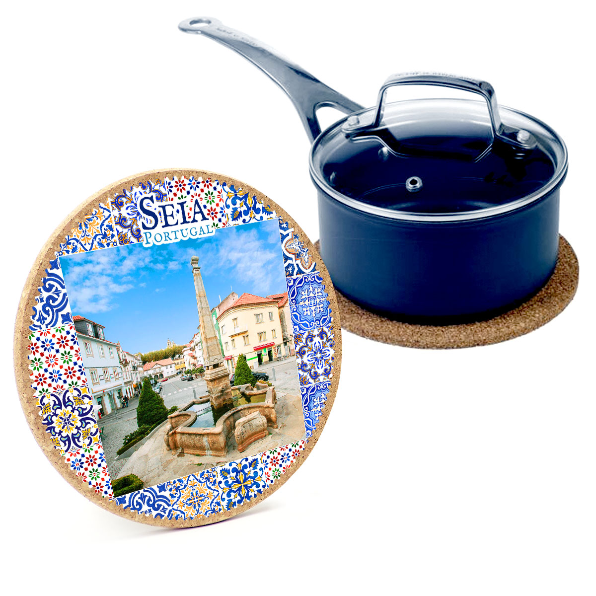 Round cork bases 195mmx10mm