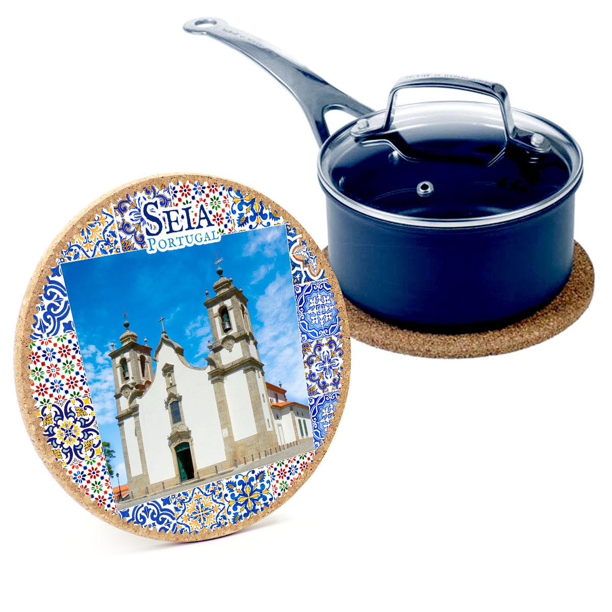 Round cork bases 195mmx10mm