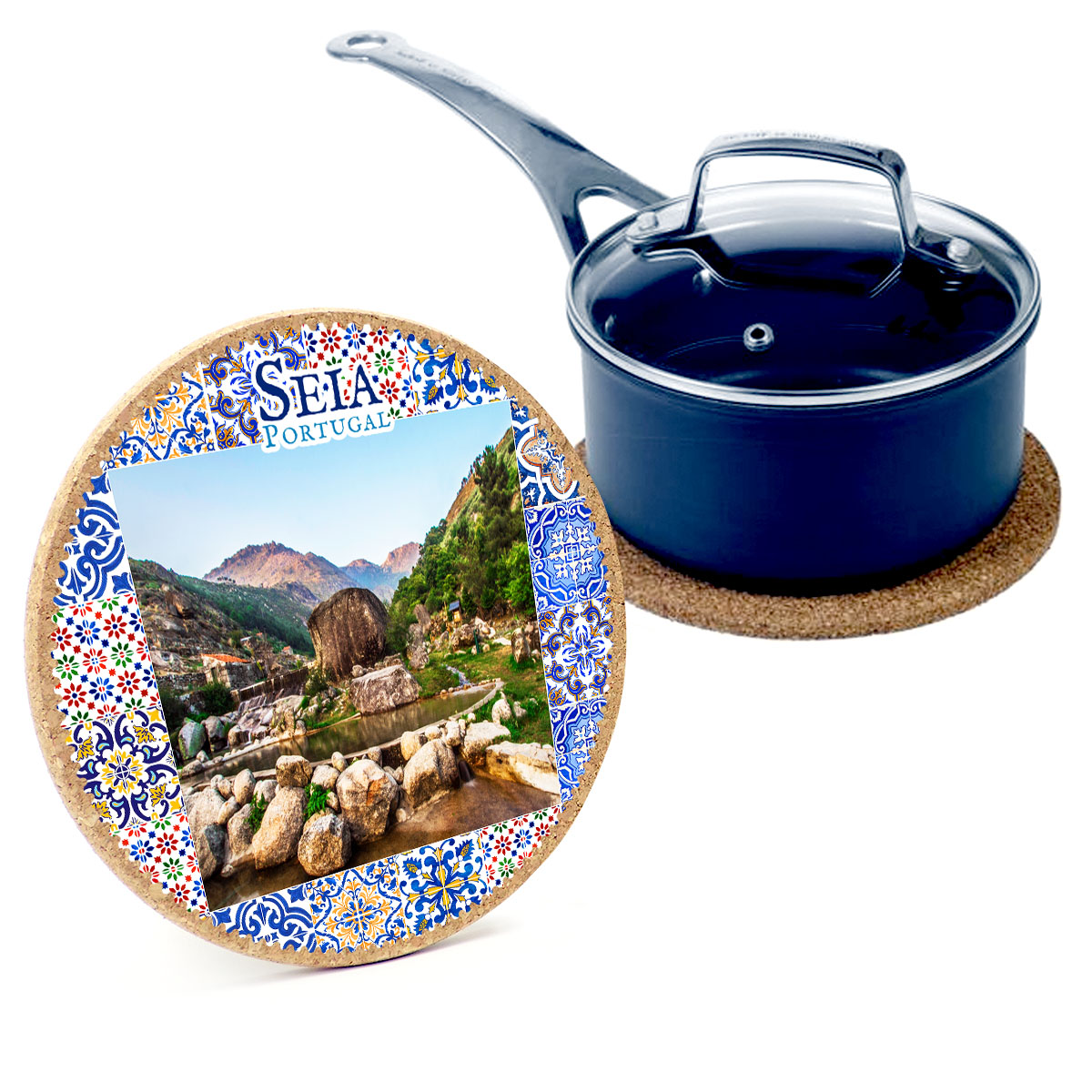 Round cork bases 195mmx10mm