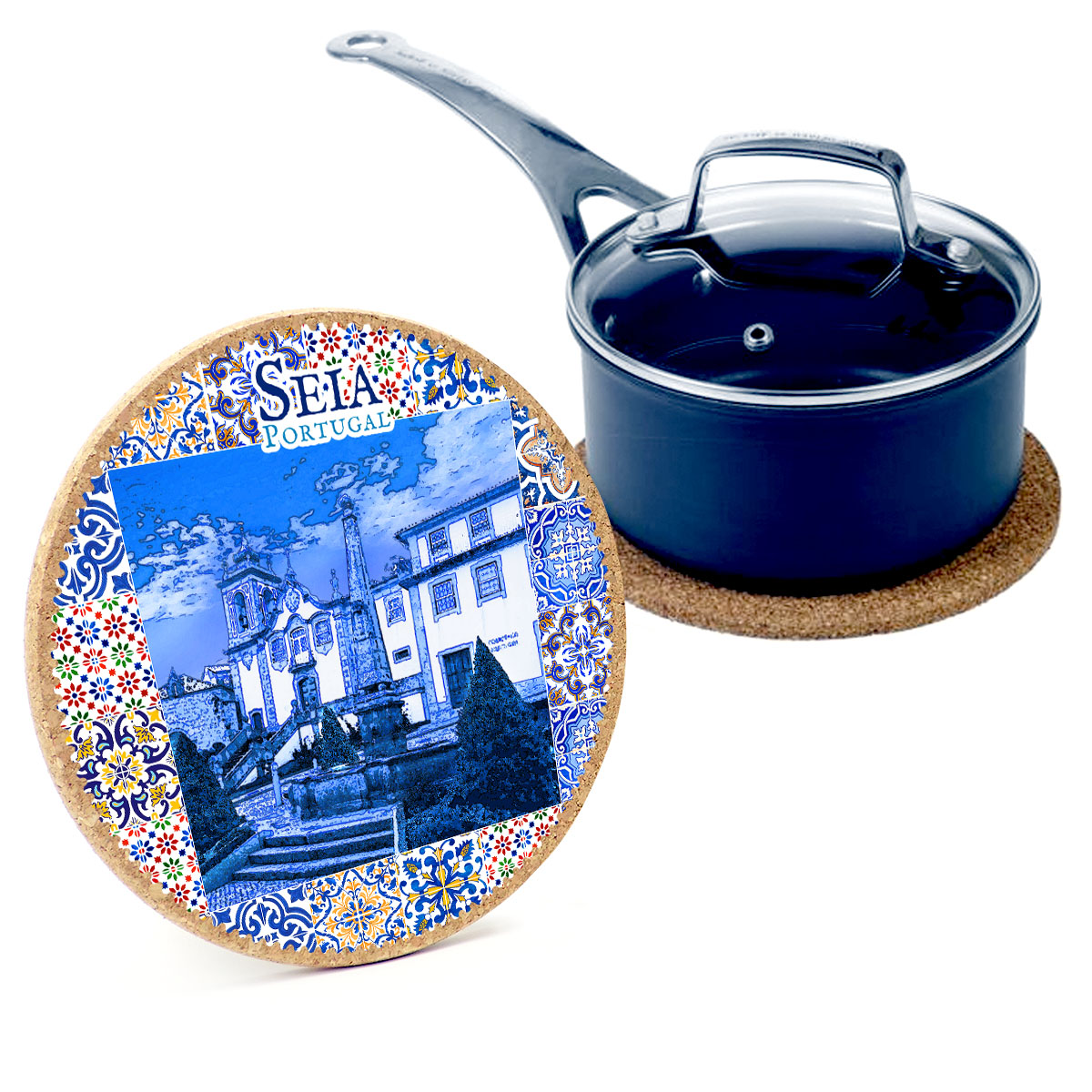 Round cork bases 195mmx10mm