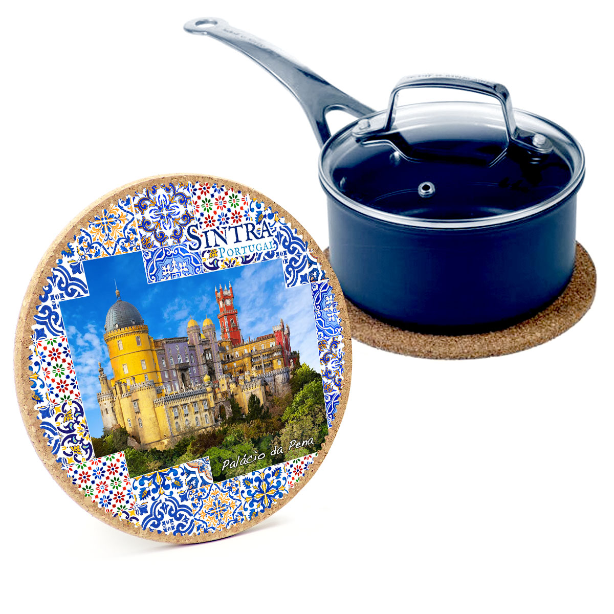 Round cork bases 195mmx10mm