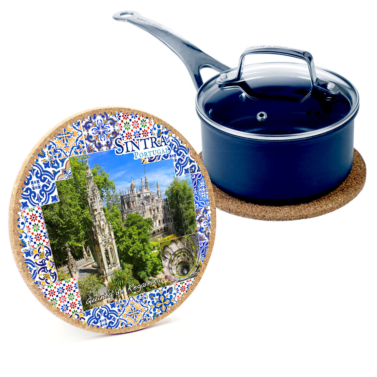 Round cork bases 195mmx10mm