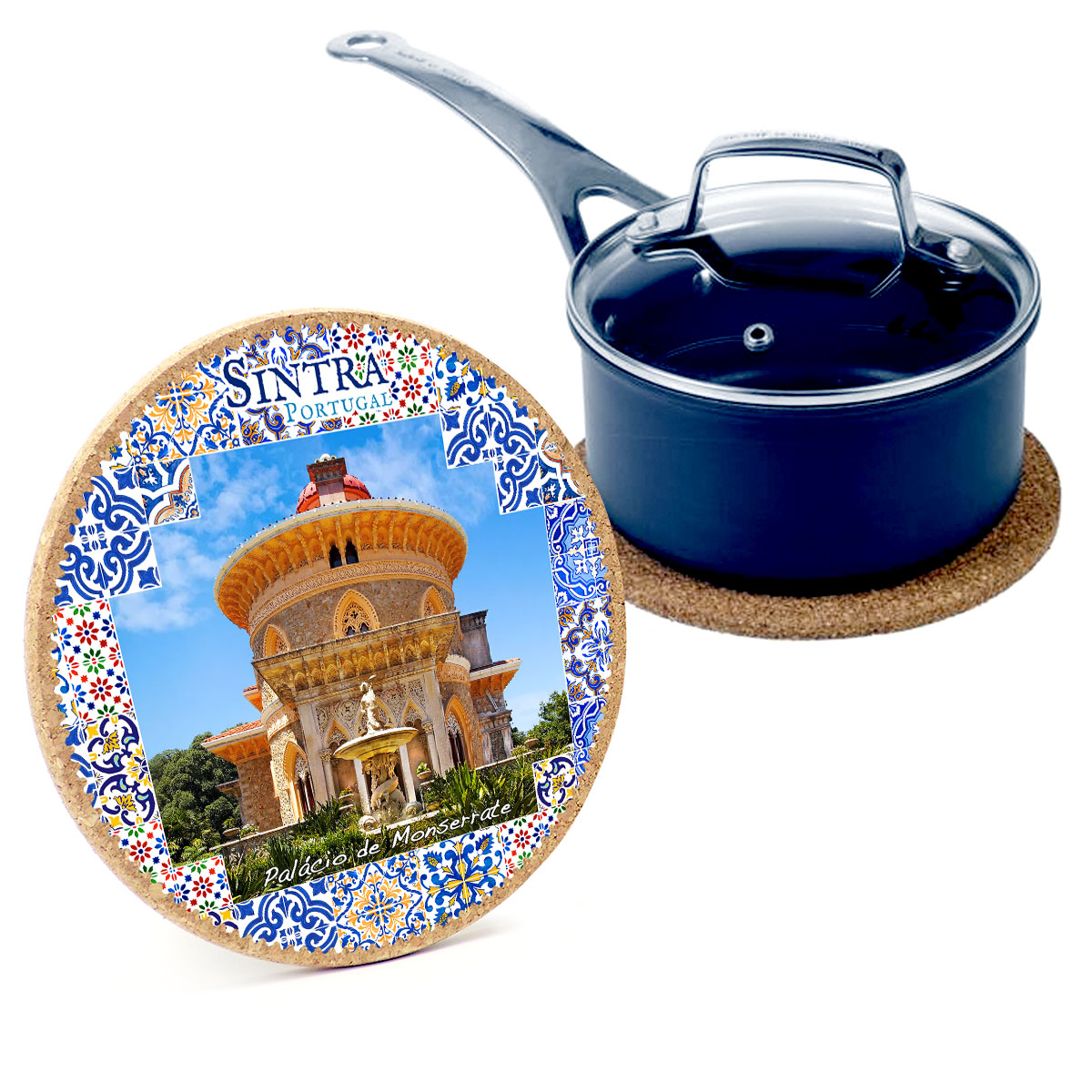 Round cork bases 195mmx10mm