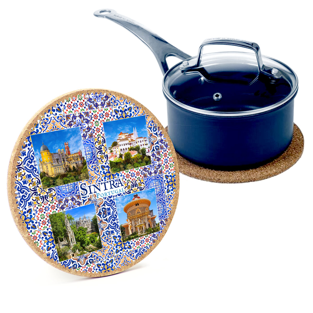 Round cork bases 195mmx10mm