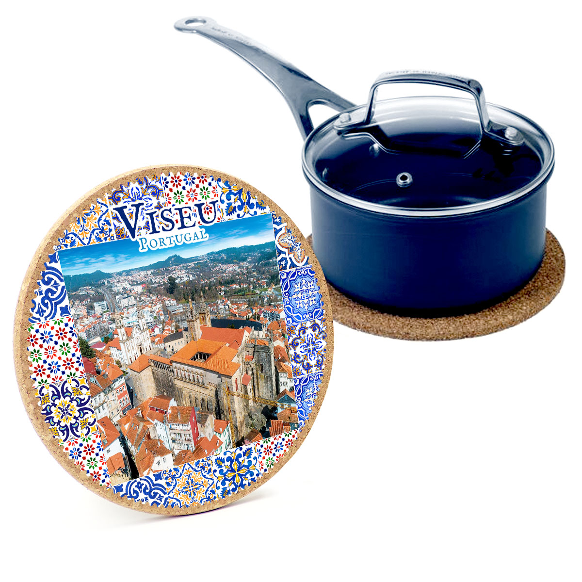 Round cork bases 195mmx10mm