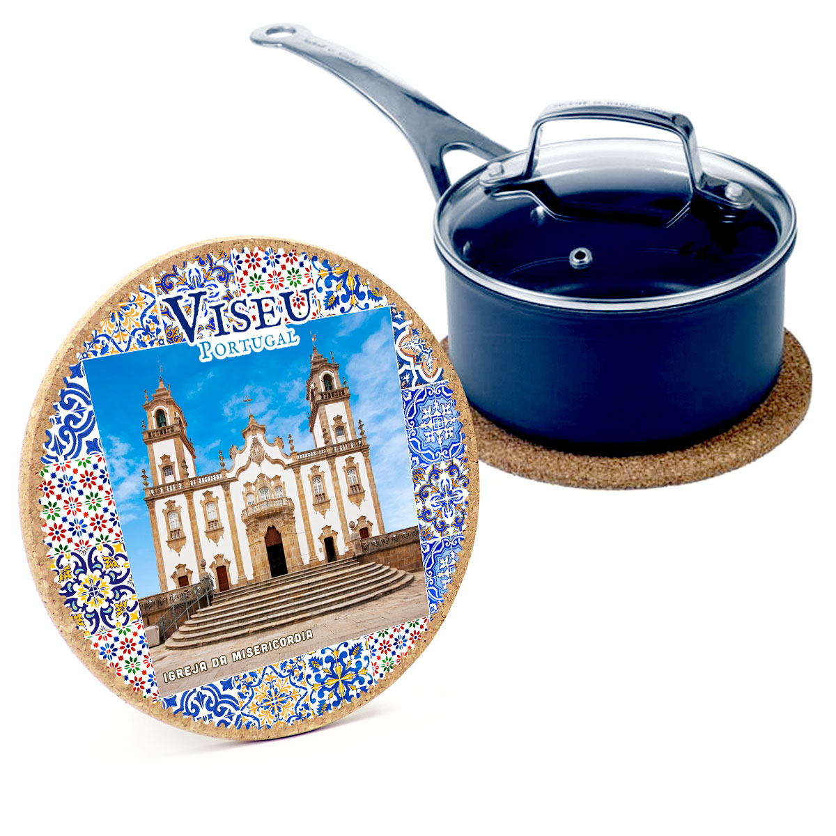 Round cork bases 195mmx10mm