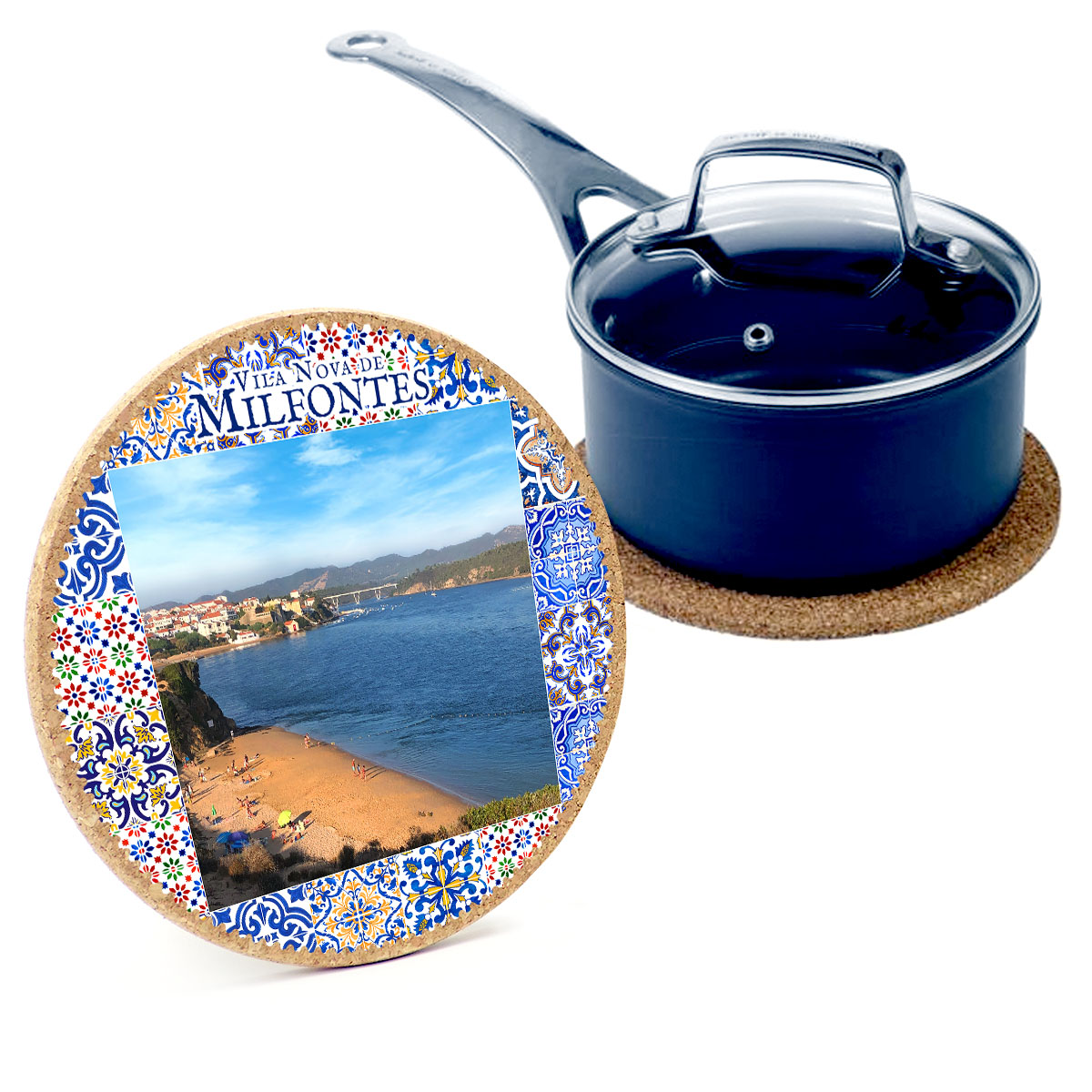 Round cork bases 195mmx10mm