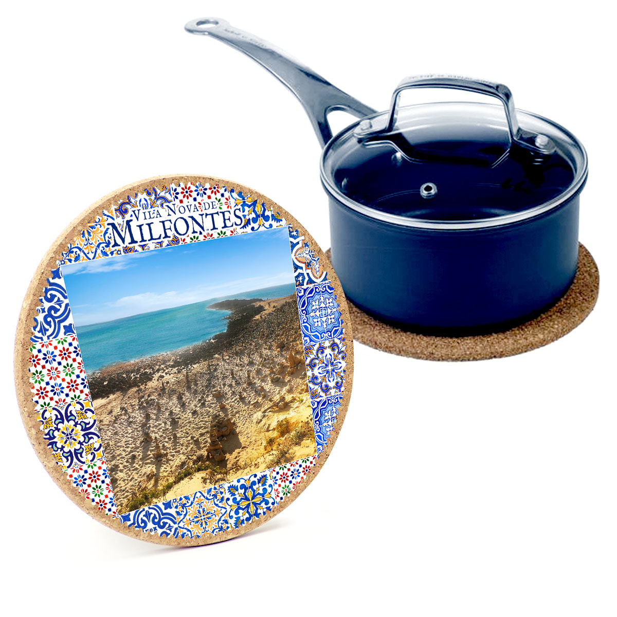 Round cork bases 195mmx10mm