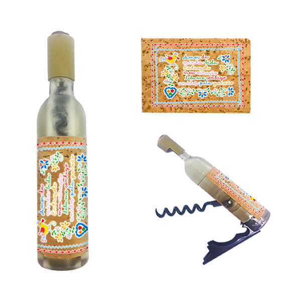 Magnetic Bottle 11.5x2.5cm with Bottle Opener and Corkscrew