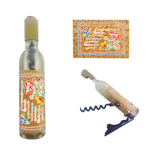Magnetic Bottle 11.5x2.5cm with Bottle Opener and Corkscrew