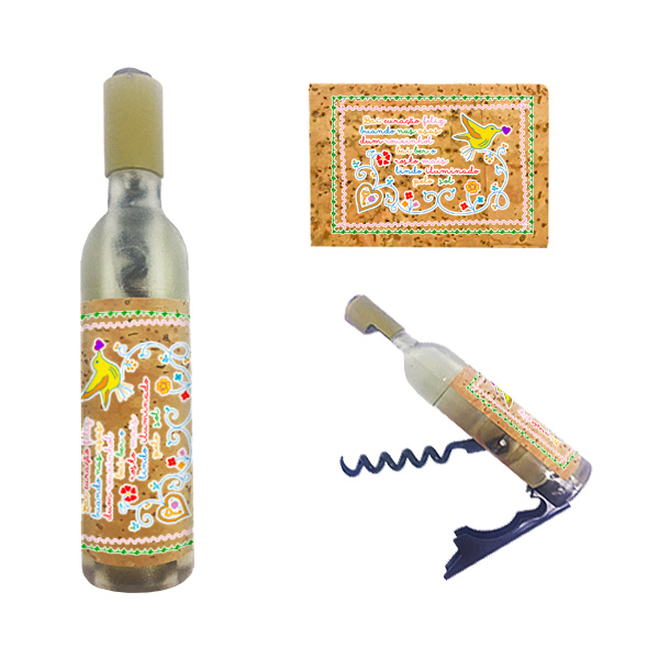 Magnetic Bottle 11.5x2.5cm with Bottle Opener and Corkscrew