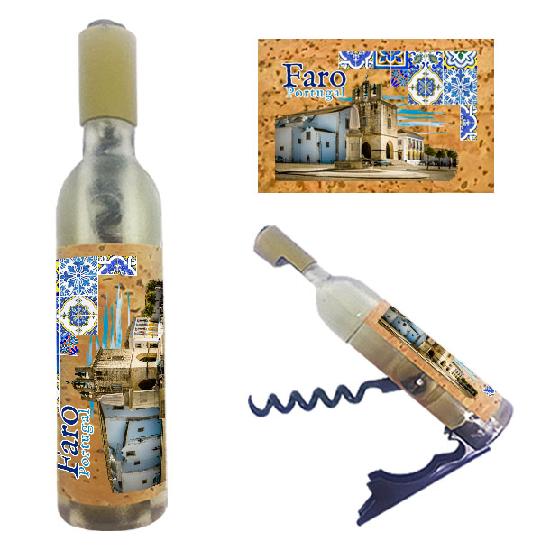 Magnetic Bottle 11.5x2.5cm with Bottle Opener and Corkscrew