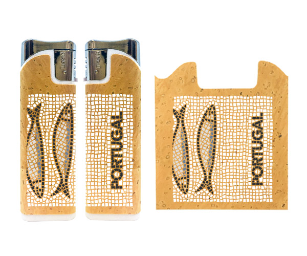 Rechargeable lighters with cork application