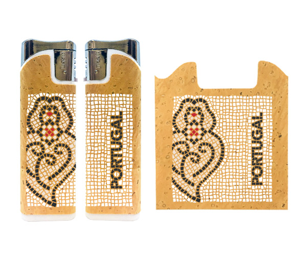 Rechargeable lighters with cork application