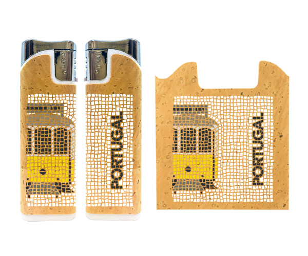 Rechargeable lighters with cork application