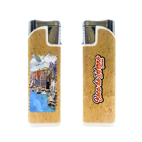 Rechargeable lighters with cork application