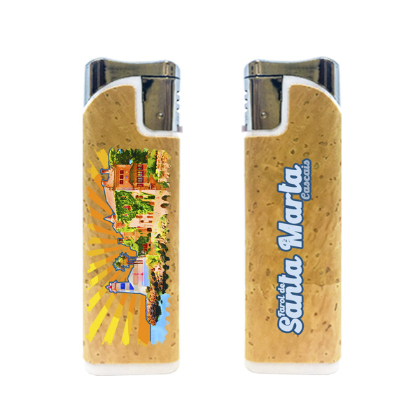 Rechargeable lighters with cork application