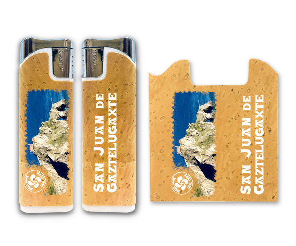 Rechargeable lighters with cork application