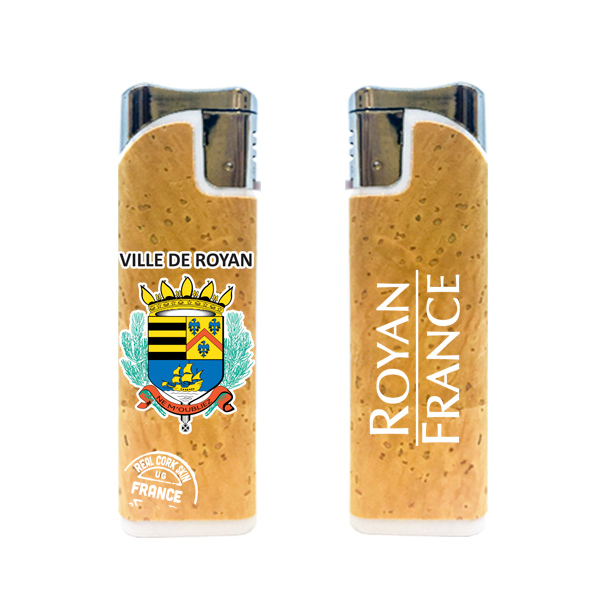 Rechargeable lighters with cork application