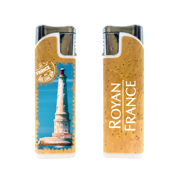 Rechargeable lighters with cork application