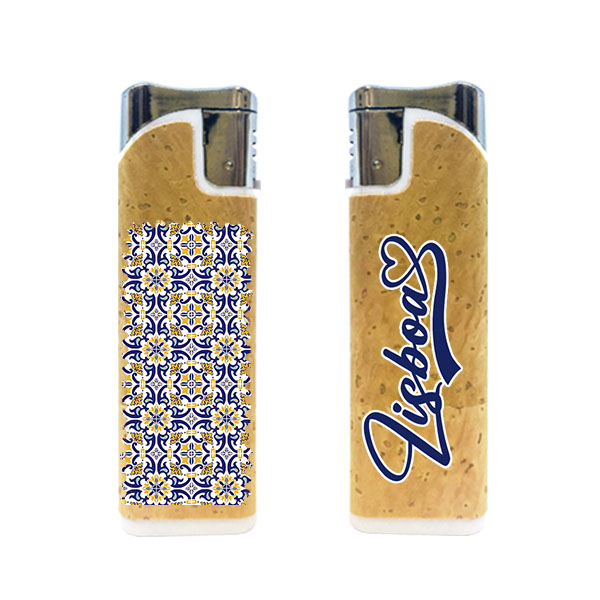 Rechargeable lighters with cork application
