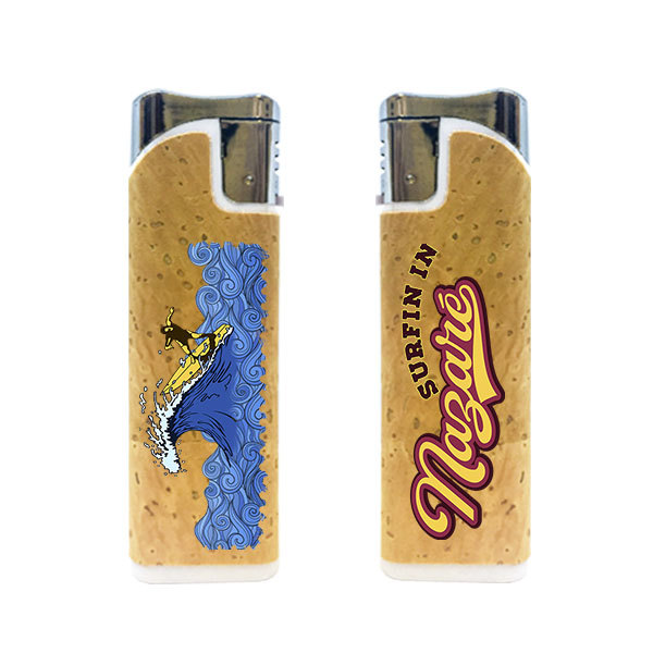 Rechargeable lighters with cork application