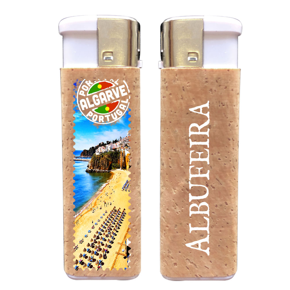 Rechargeable lighters with cork application