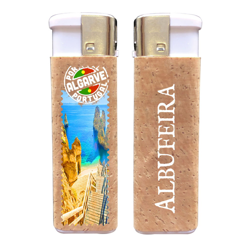 Rechargeable lighters with cork application