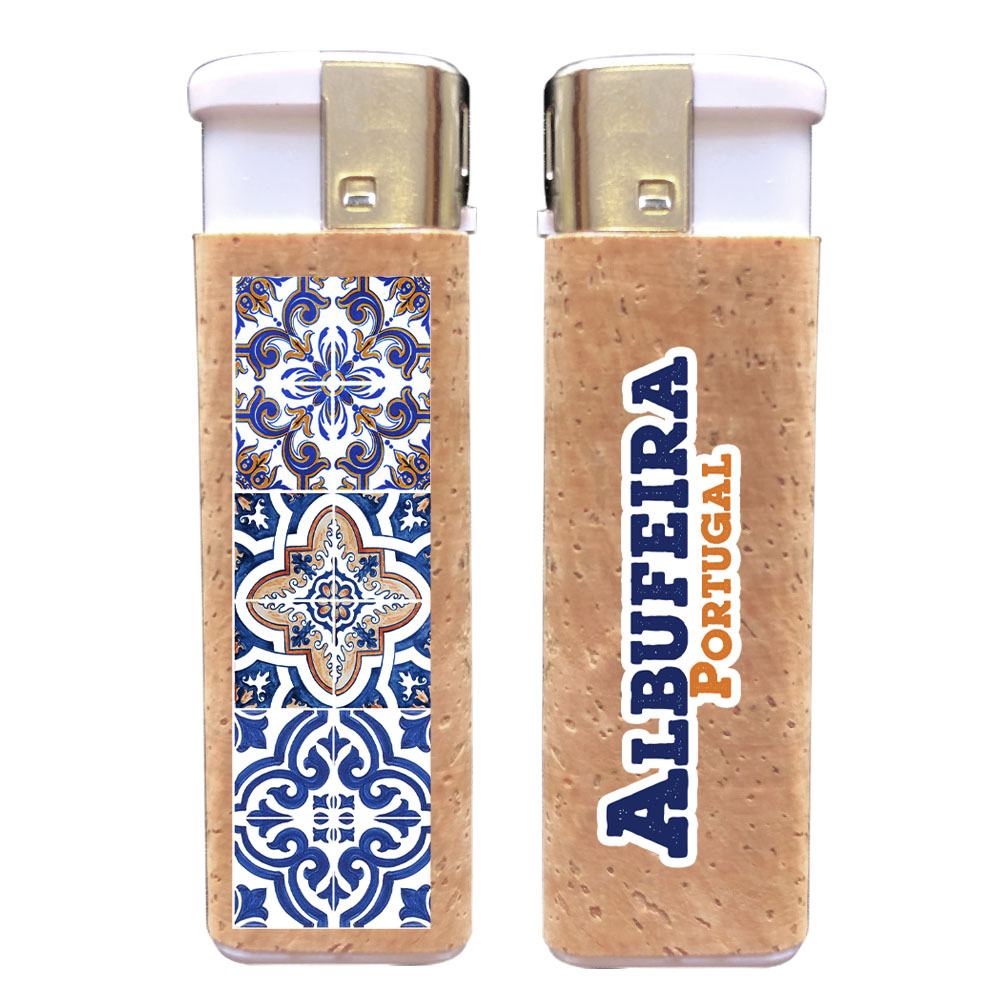 Rechargeable lighters with cork application
