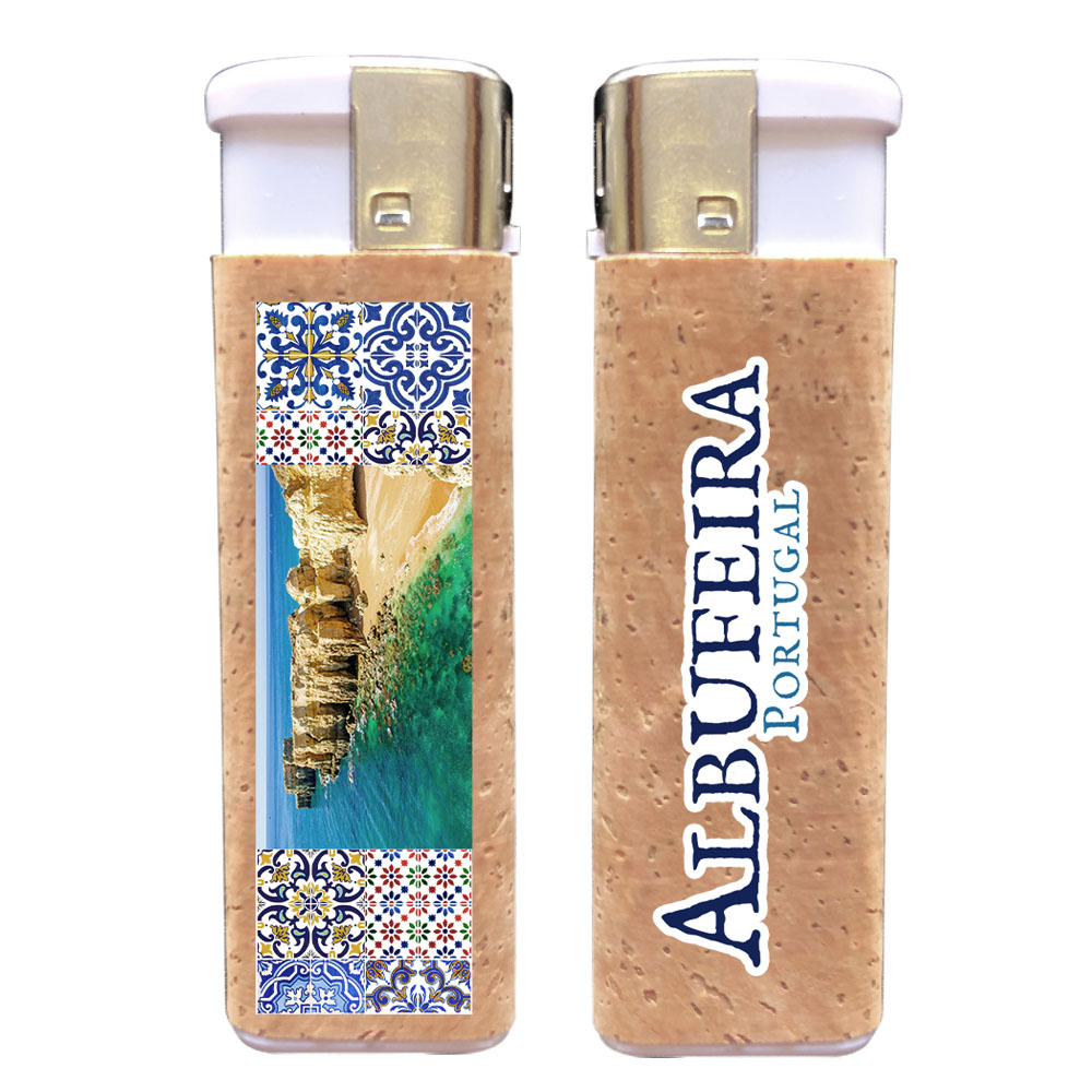 Rechargeable lighters with cork application