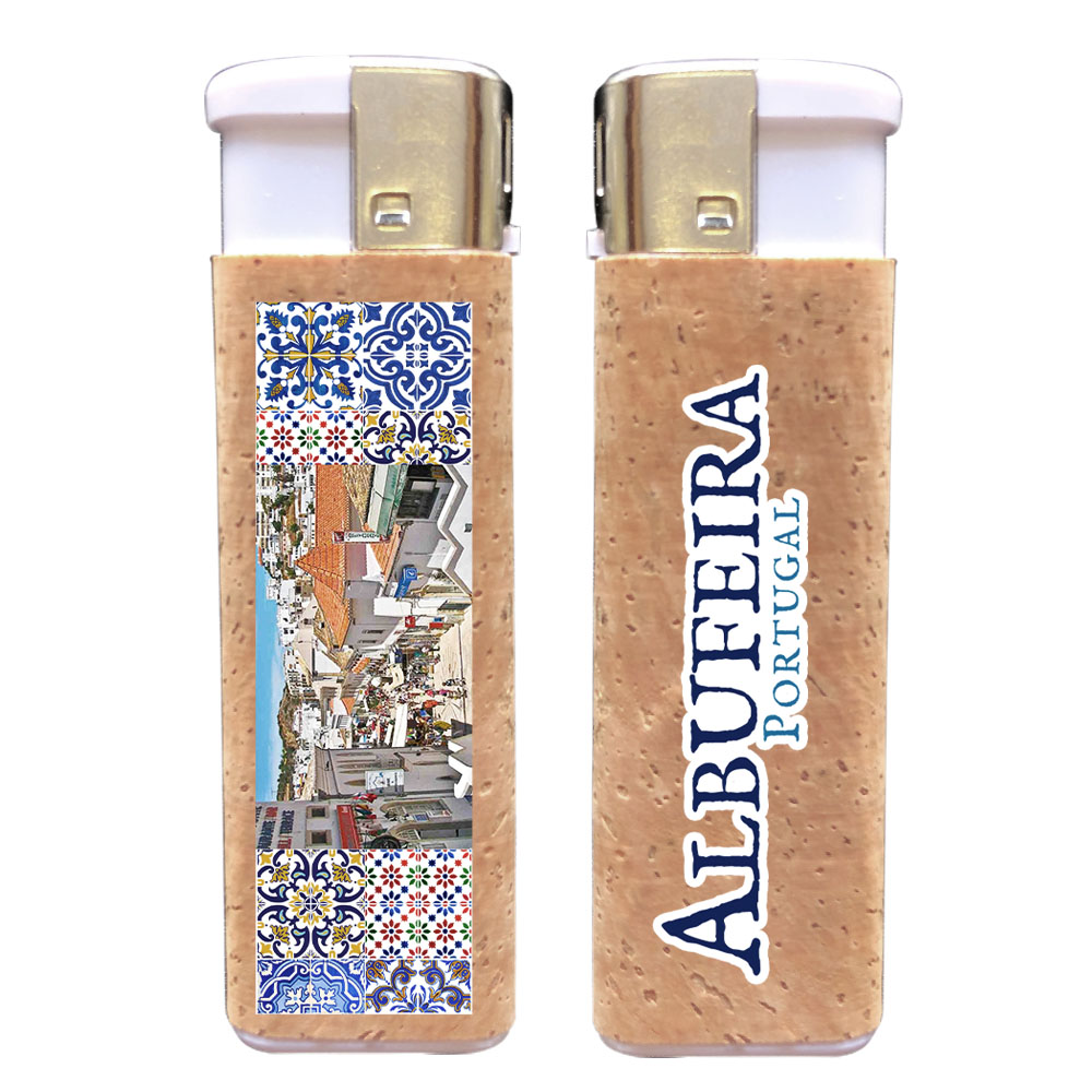 Rechargeable lighters with cork application