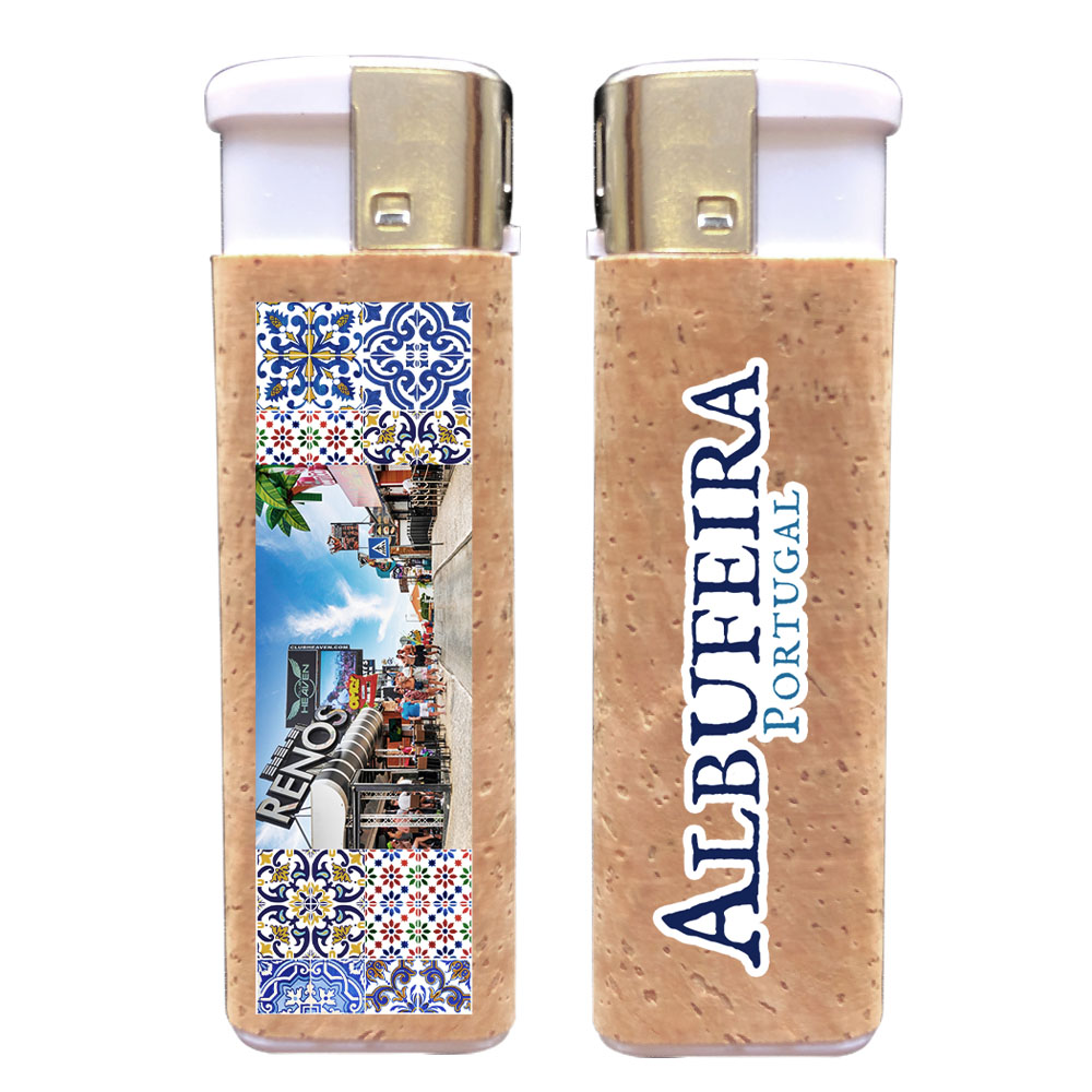 Rechargeable lighters with cork application