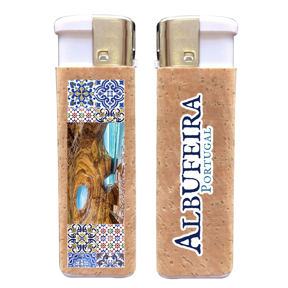 Rechargeable lighters with cork application