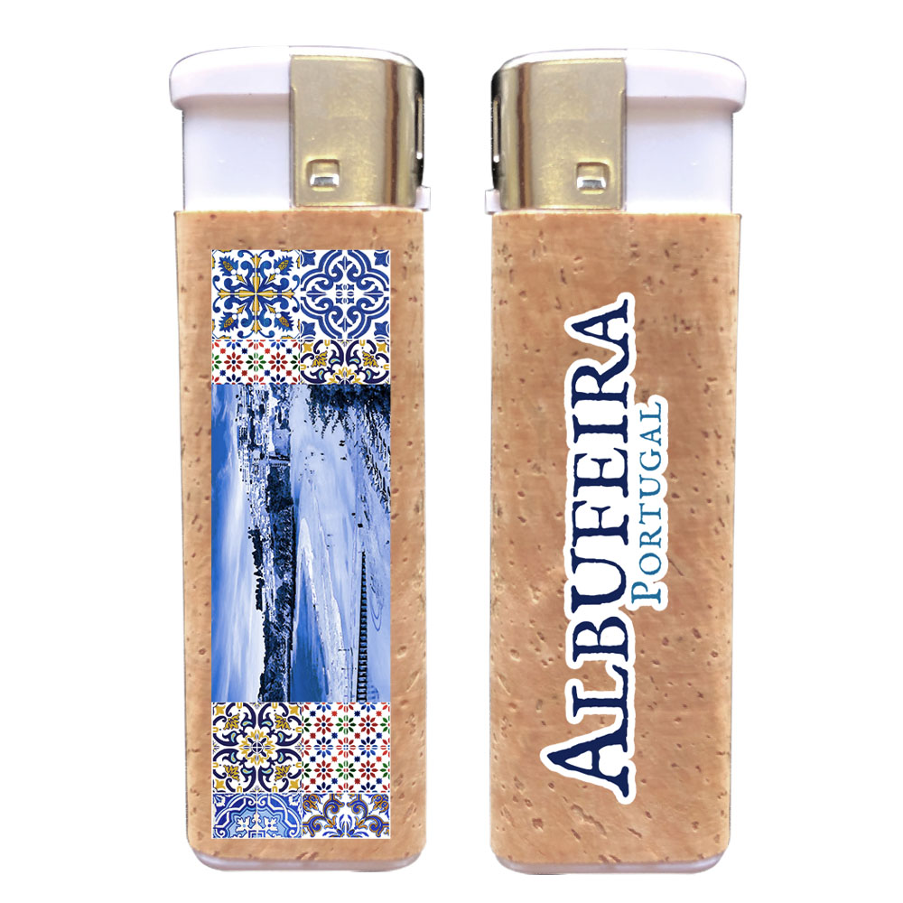 Rechargeable lighters with cork application