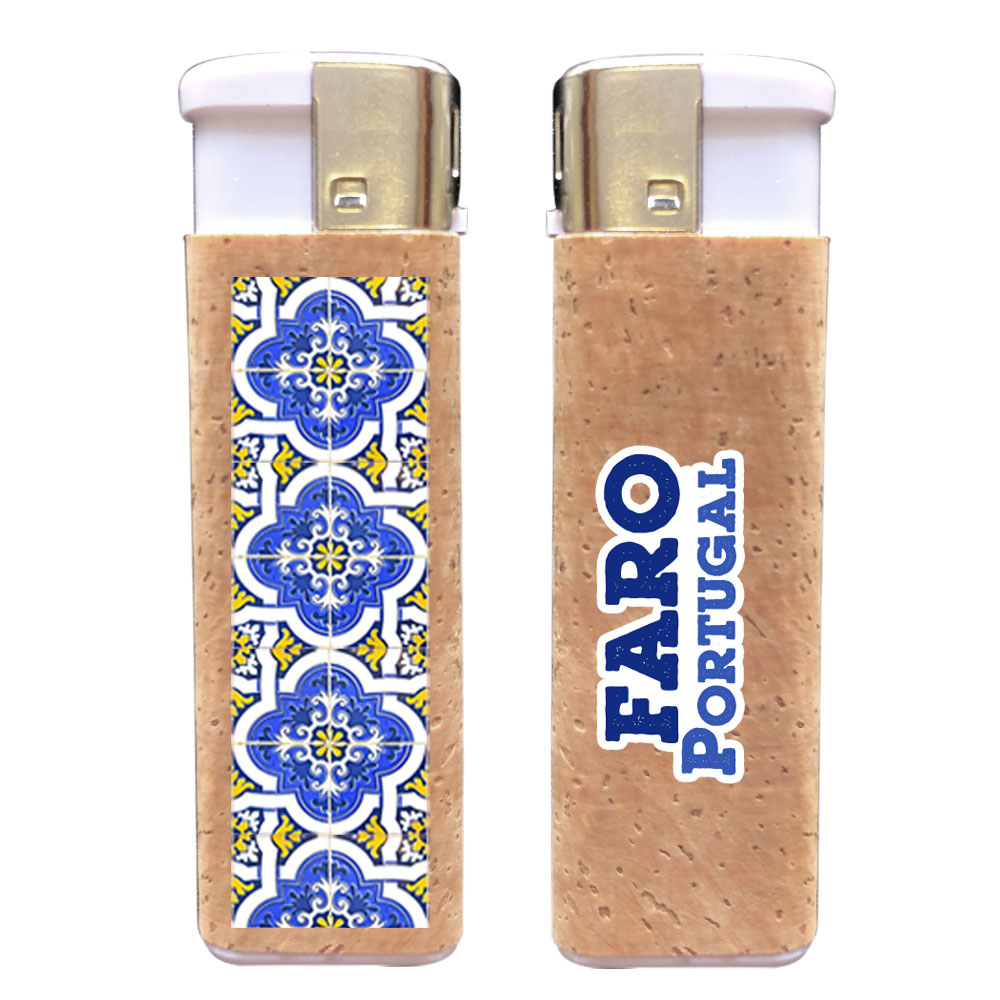 Rechargeable lighters with cork application
