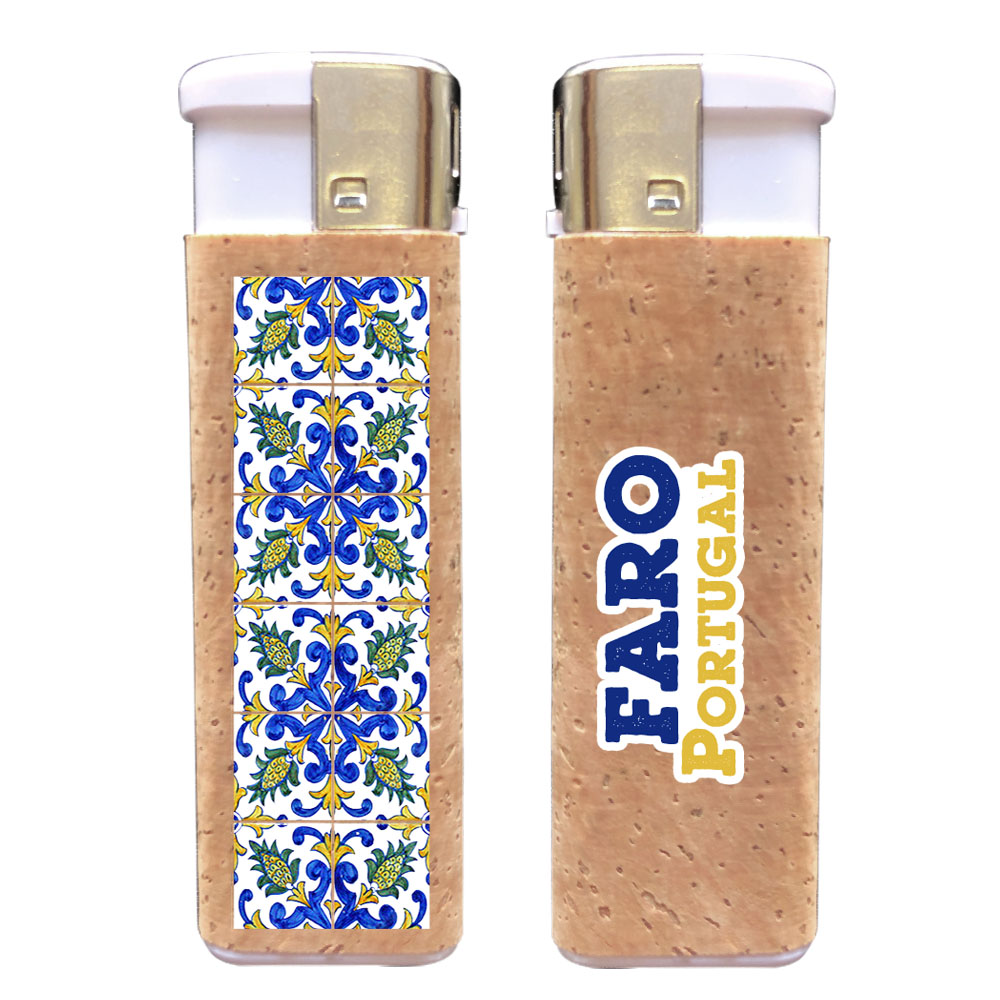 Rechargeable lighters with cork application