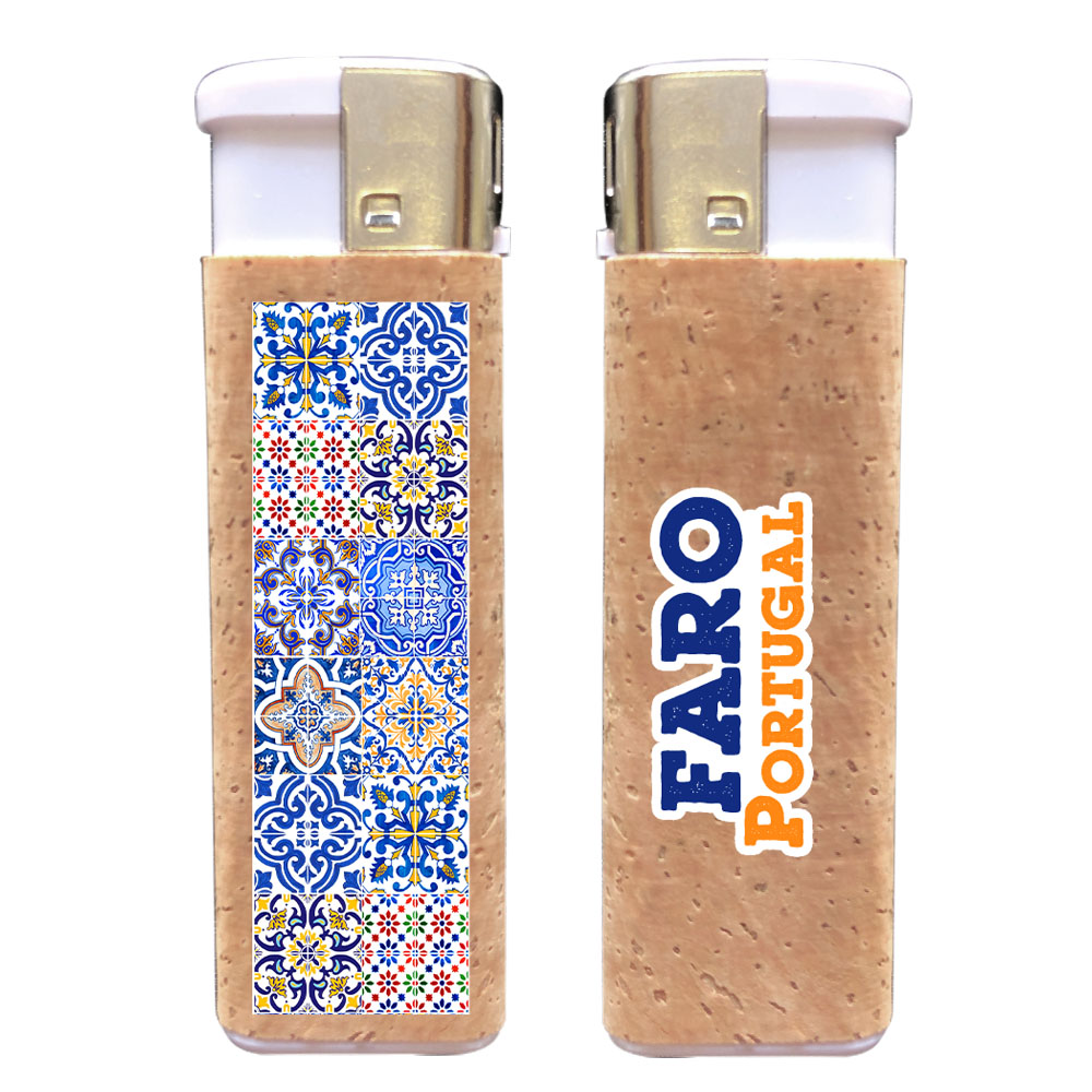 Rechargeable lighters with cork application