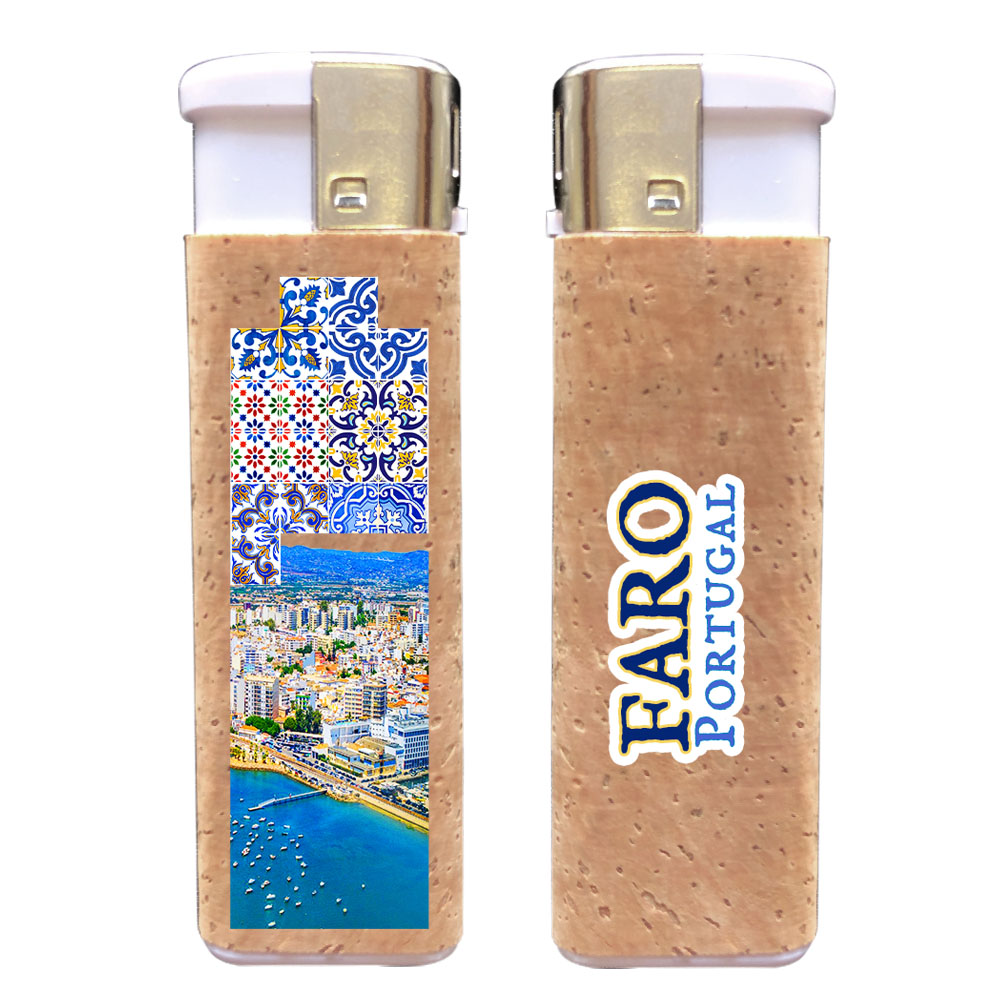 Rechargeable lighters with cork application