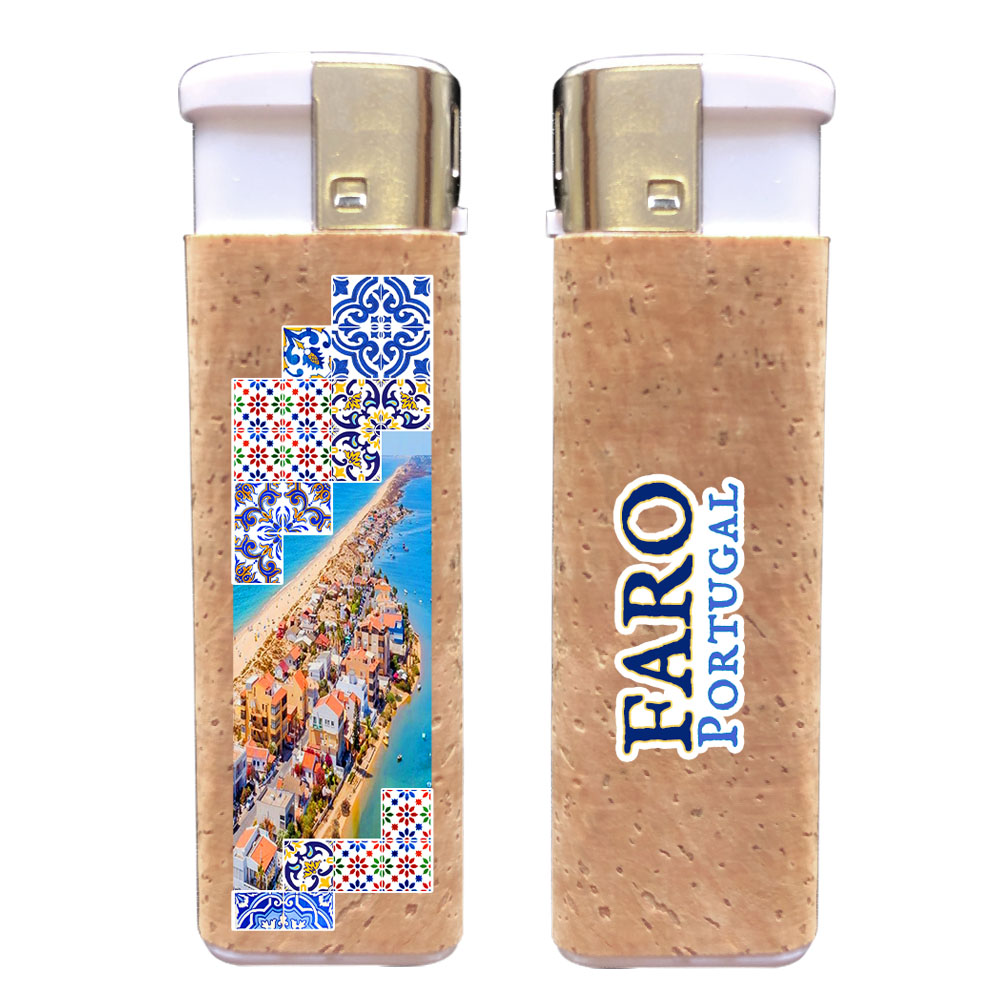 Rechargeable lighters with cork application