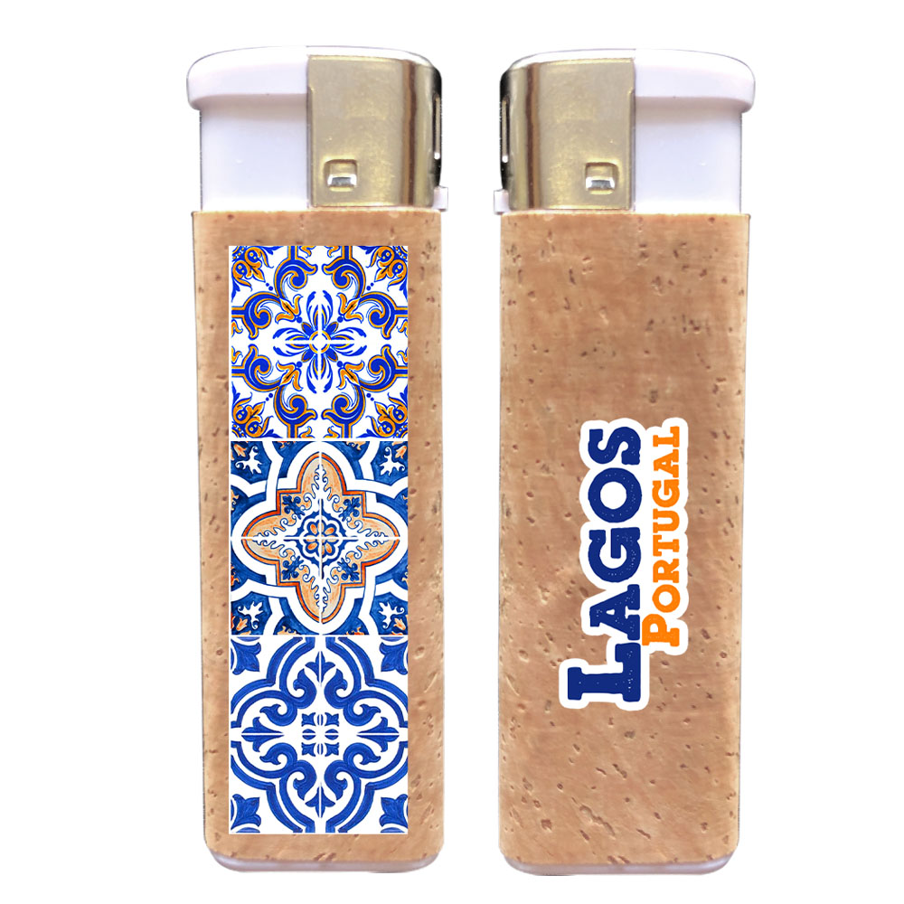 Rechargeable lighters with cork application
