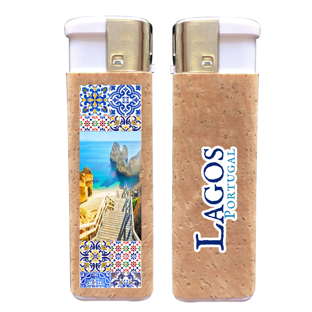 Rechargeable lighters with cork application