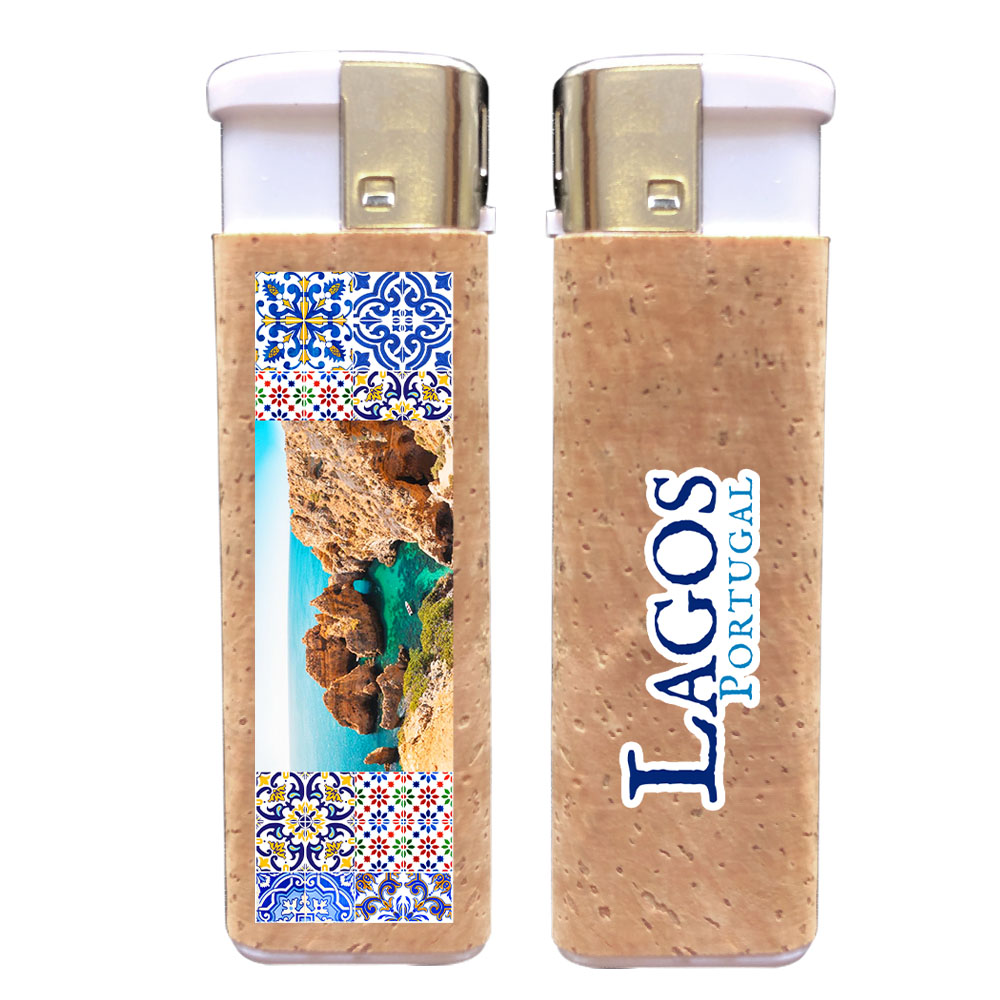 Rechargeable lighters with cork application