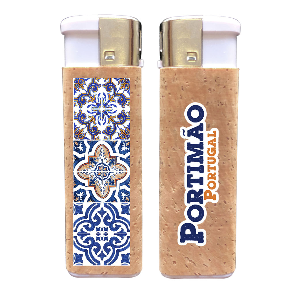 Rechargeable lighters with cork application
