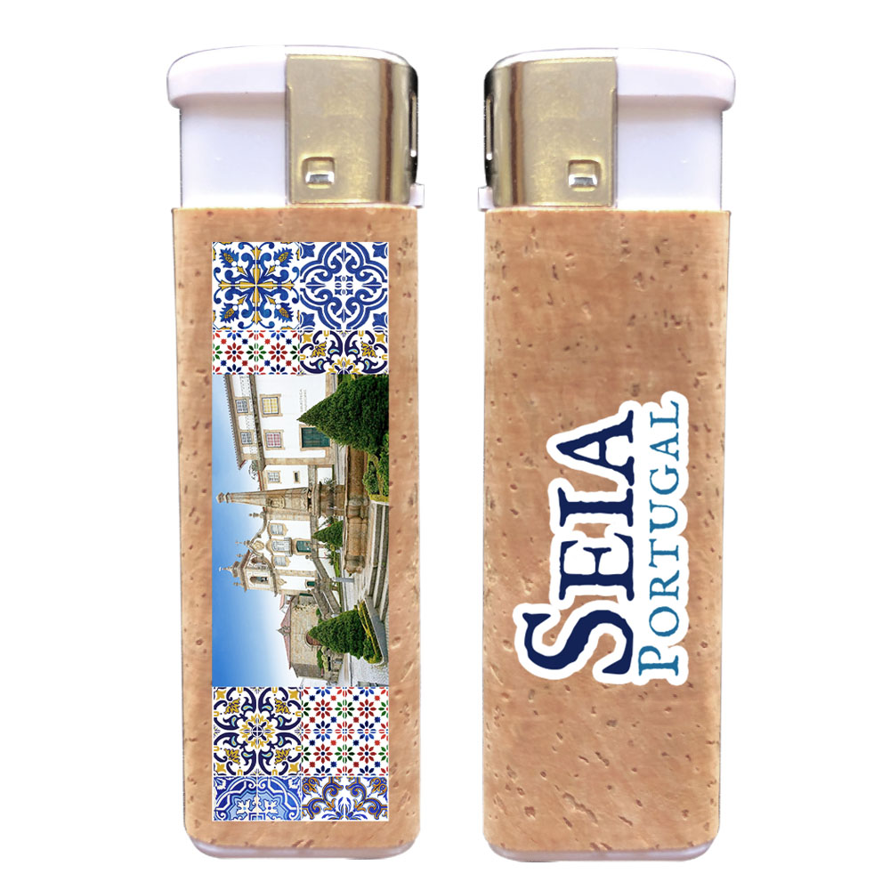 Rechargeable lighters with cork application