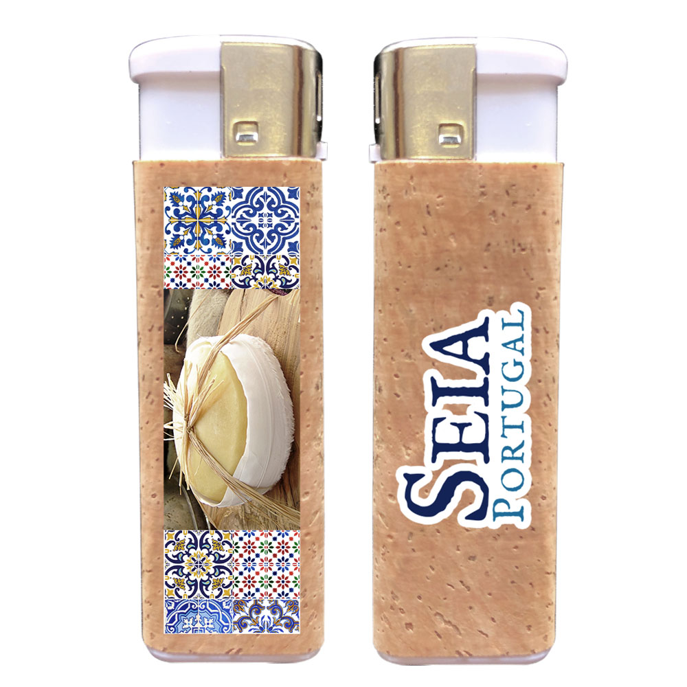 Rechargeable lighters with cork application