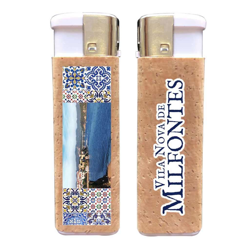 Rechargeable lighters with cork application