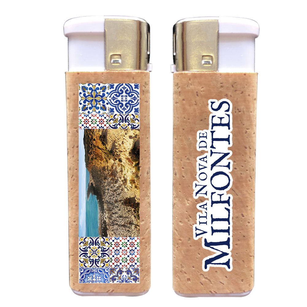 Rechargeable lighters with cork application