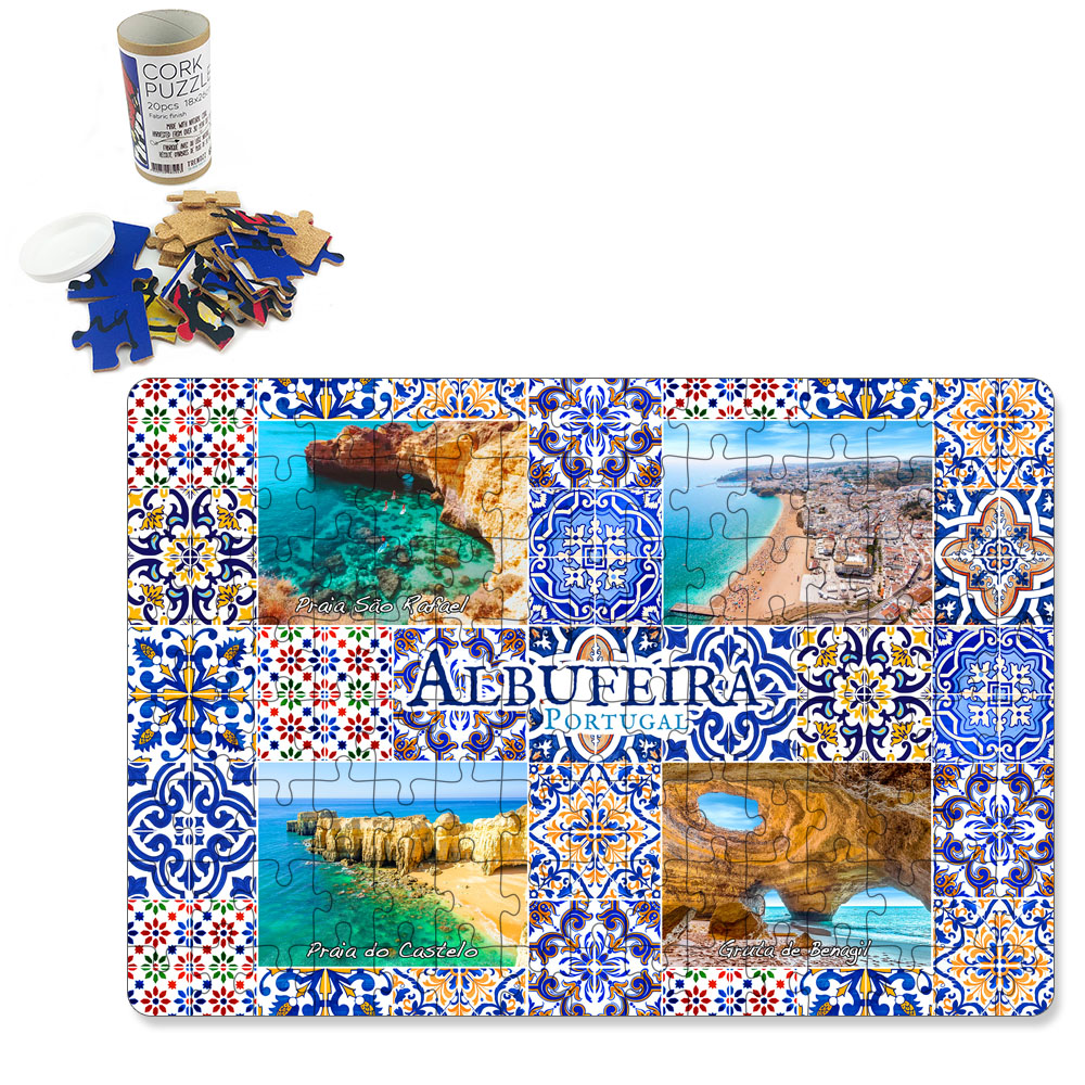 Puzzle with cardboard tube box